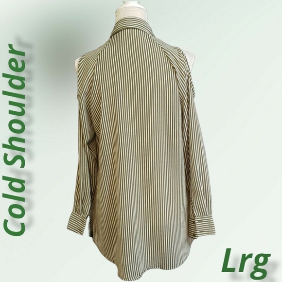 AVAILABLE by Angela Fashion Cold Shoulder Lrg EUC - Picture 2 of 10